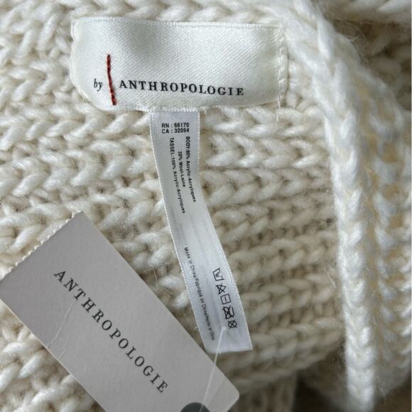 Anthropologie Colorful Fringe Scarf NWT Rainbow - Picture 5 of 8